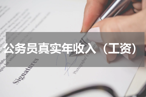 公务员真实年收入（工资）