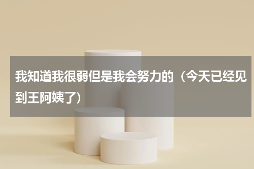 我知道我很弱但是我会努力的（今天已经见到王阿姨了）