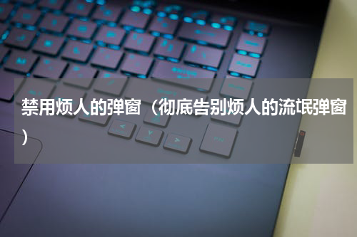 禁用烦人的弹窗（彻底告别烦人的流氓弹窗）