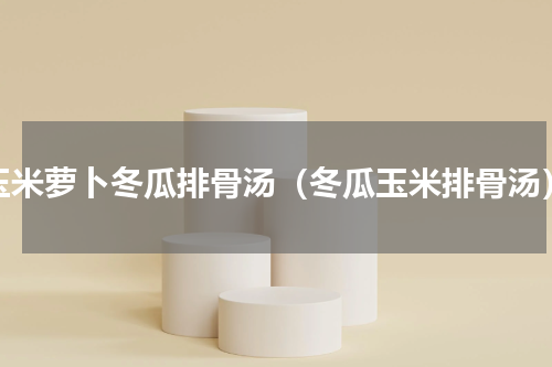 玉米萝卜冬瓜排骨汤（冬瓜玉米排骨汤）