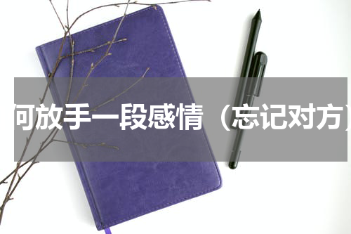 如何放手一段感情（忘记对方）