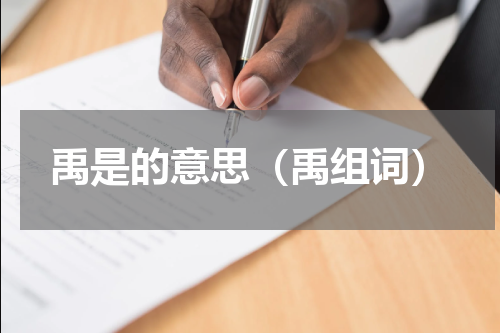 禹是的意思（禹组词）