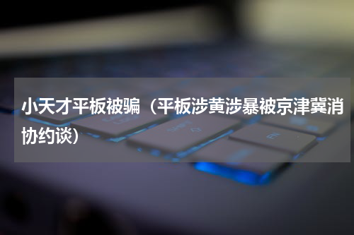 小天才平板被骗（平板涉黄涉暴被京津冀消协约谈）