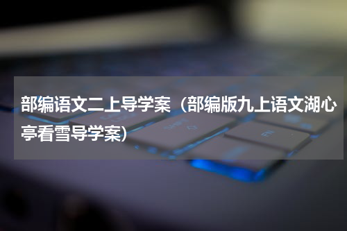 部编语文二上导学案（部编版九上语文湖心亭看雪导学案）