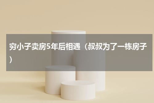 穷小子卖房5年后相遇（叔叔为了一栋房子）