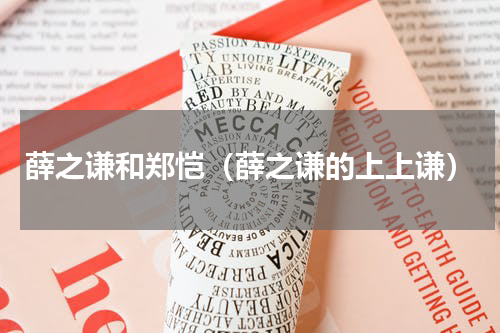 薛之谦和郑恺（薛之谦的上上谦）