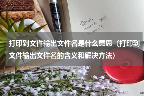 打印到文件输出文件名是什么意思（打印到文件输出文件名的含义和解决方法）