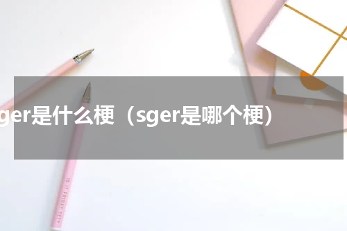 sger是什么梗（sger是哪个梗）