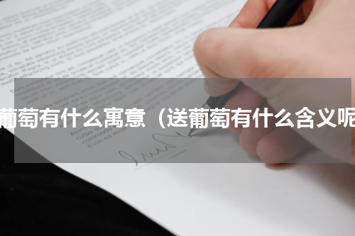 送葡萄有什么寓意（送葡萄有什么含义呢）