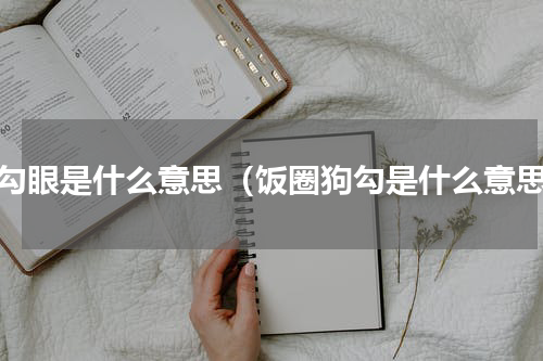 狗勾眼是什么意思（饭圈狗勾是什么意思）
