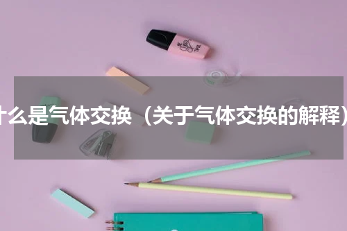 什么是气体交换（关于气体交换的解释）