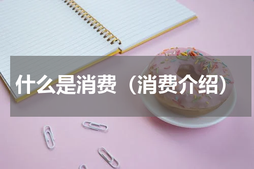 什么是消费（消费介绍）