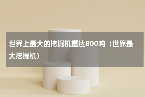 世界上最大的挖掘机重达800吨（世界最大挖掘机）