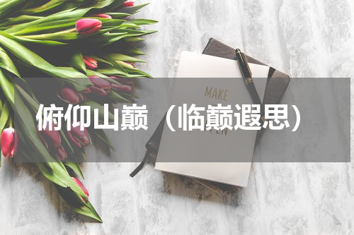俯仰山巅（临巅遐思）