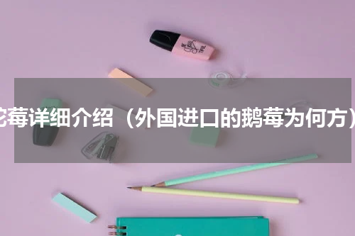 蛇莓详细介绍（外国进口的鹅莓为何方）