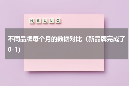 不同品牌每个月的数据对比（新品牌完成了0-1）