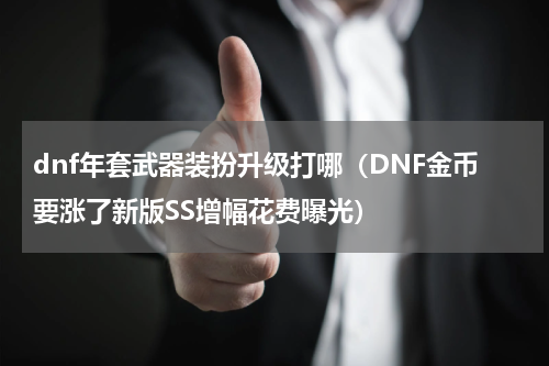 dnf年套武器装扮升级打哪（DNF金币要涨了新版SS增幅花费曝光）