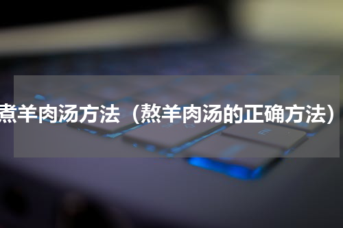 煮羊肉汤方法（熬羊肉汤的正确方法）