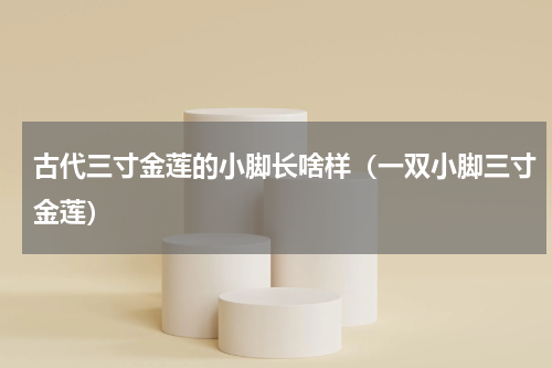 古代三寸金莲的小脚长啥样（一双小脚三寸金莲）