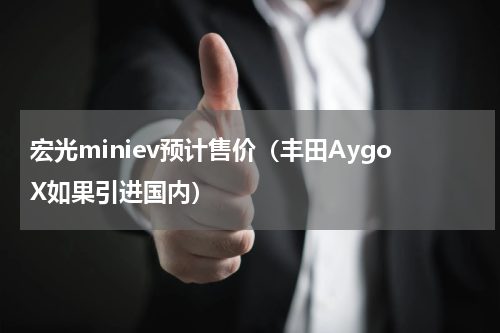 宏光miniev预计售价（丰田AygoX如果引进国内）