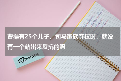 曹操有25个儿子，司马家族夺权时，就没有一个站出来反抗的吗