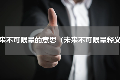 未来不可限量的意思（未来不可限量释义）