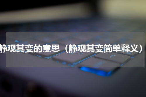 静观其变的意思（静观其变简单释义）