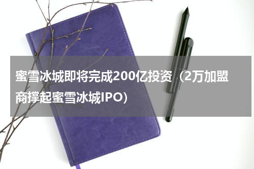 蜜雪冰城即将完成200亿投资（2万加盟商撑起蜜雪冰城IPO）