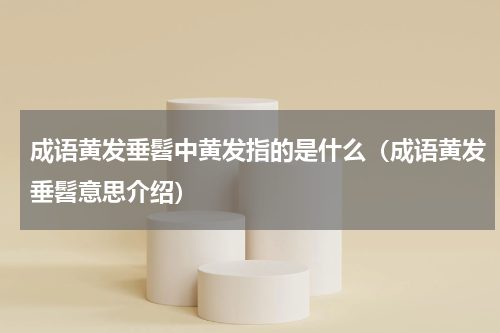 成语黄发垂髫中黄发指的是什么（成语黄发垂髫意思介绍）