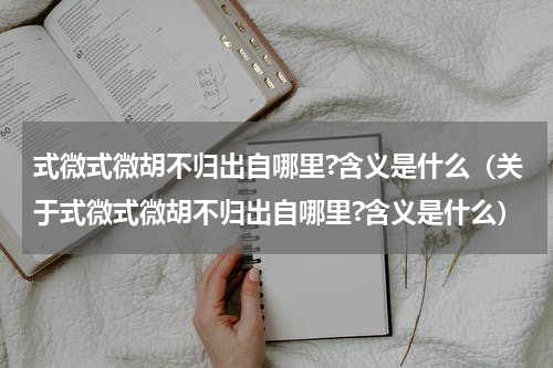 式微式微胡不归出自哪里?含义是什么（关于式微式微胡不归出自哪里?含义是什么）