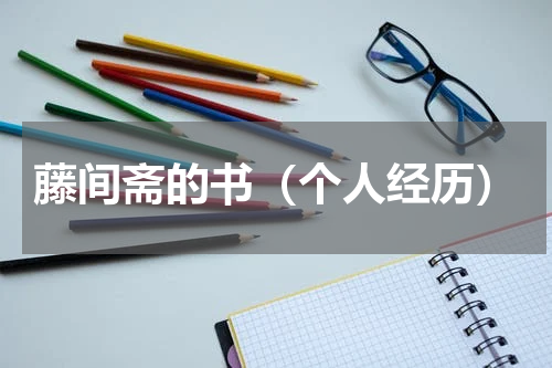 藤间斋的书（个人经历）