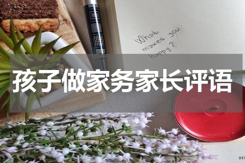 孩子做家务家长评语