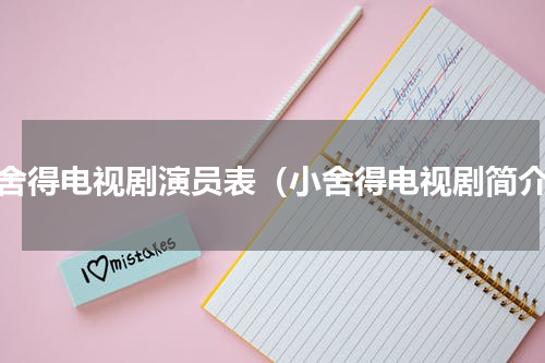 小舍得电视剧演员表（小舍得电视剧简介）