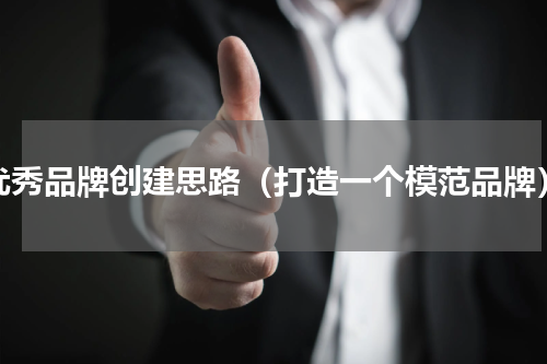 优秀品牌创建思路（打造一个模范品牌）