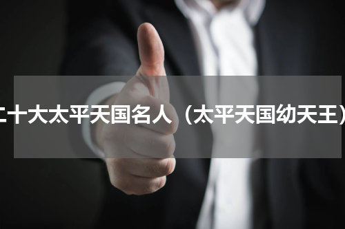 二十大太平天国名人（太平天国幼天王）