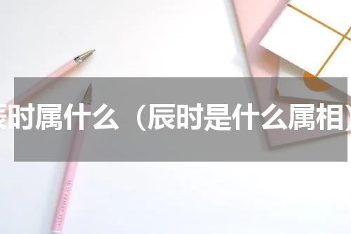 辰时属什么（辰时是什么属相）