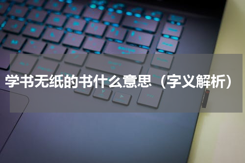 学书无纸的书什么意思（字义解析）