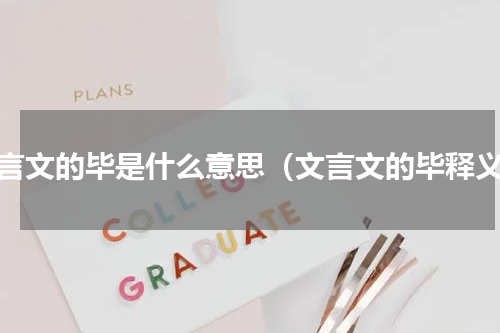 文言文的毕是什么意思（文言文的毕释义）