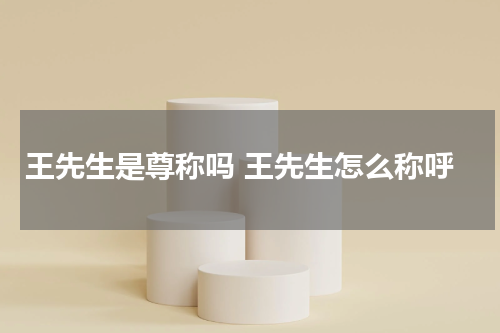 王先生是尊称吗 王先生怎么称呼