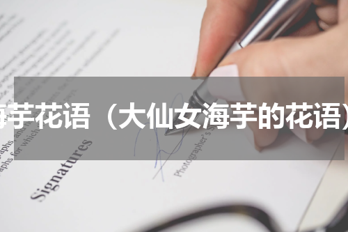 海芋花语（大仙女海芋的花语）