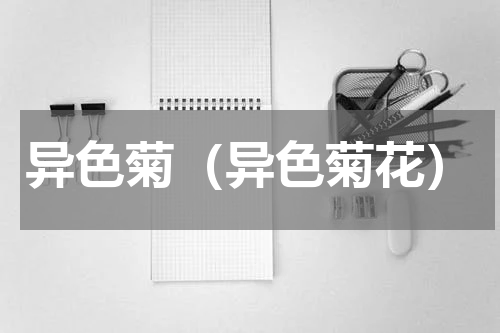 异色菊（异色菊花）