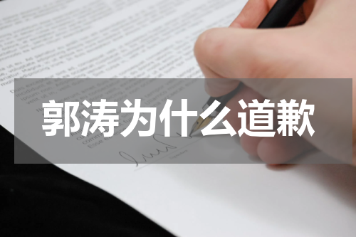 郭涛为什么道歉