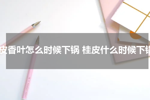 桂皮香叶怎么时候下锅 桂皮什么时候下锅