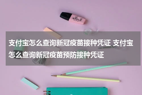 支付宝怎么查询新冠疫苗接种凭证 支付宝怎么查询新冠疫苗预防接种凭证