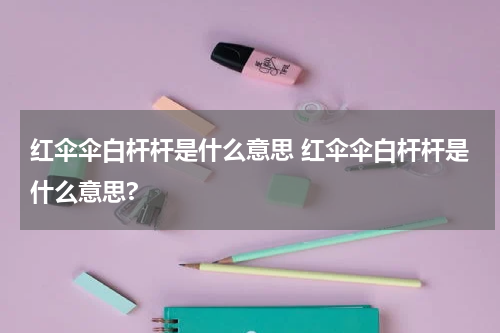 红伞伞白杆杆是什么意思 红伞伞白杆杆是什么意思?