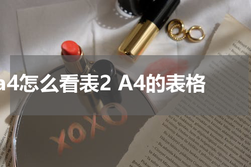 a4怎么看表2 A4的表格