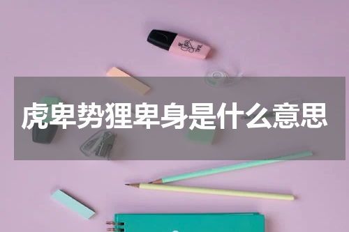 虎卑势狸卑身是什么意思