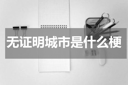 无证明城市是什么梗