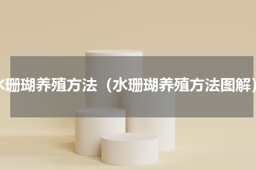 水珊瑚养殖方法（水珊瑚养殖方法图解）