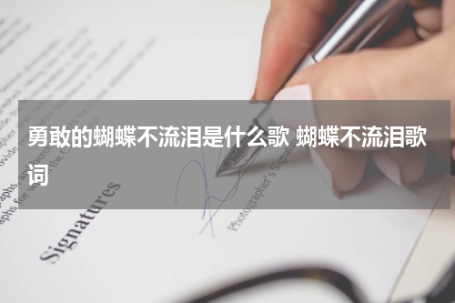 勇敢的蝴蝶不流泪是什么歌 蝴蝶不流泪歌词